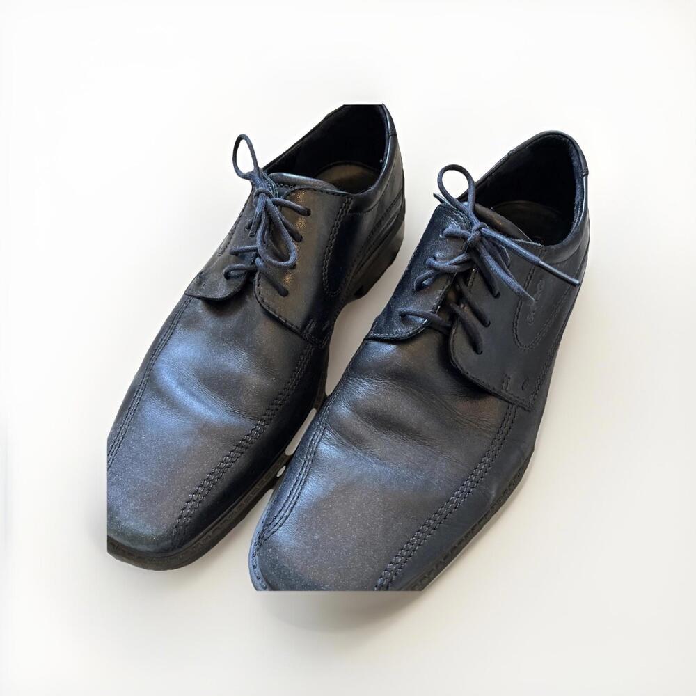ECCO MENS BLACK DRESS SHOES LACE UP SIZE 11/11.5 US / 45 EU -  GREAT CONDITION!!
